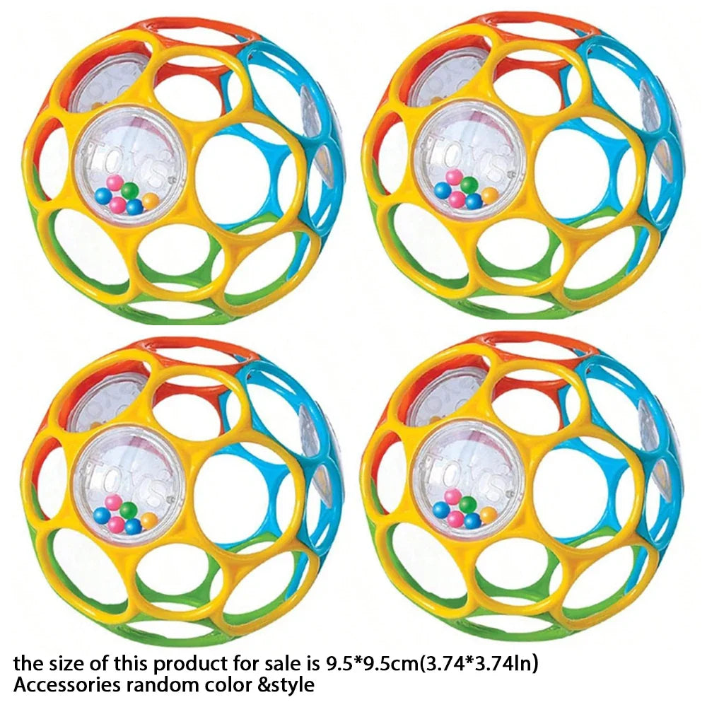 Soft Baby Grasping Rattle Ball – Early Education Sensory Toy with Bell, Random Color for Infants