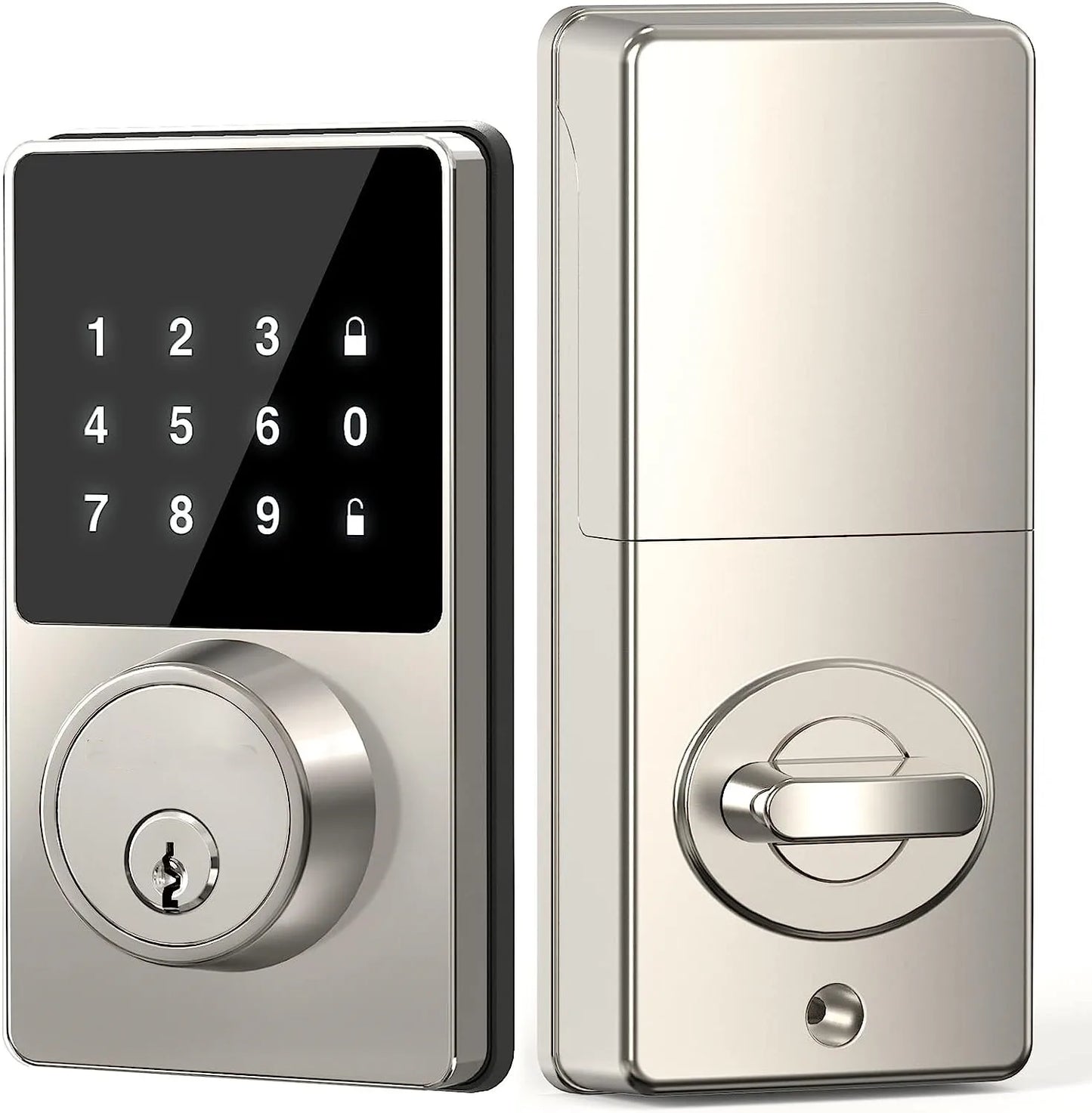 Smart Keyless Door Lock with Touchscreen Keypad – Password & App Unlock, Easy Install, Supports 50 User Codes