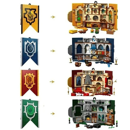 Academy Flag Building Block Set - 4-Piece Collectible Toy Set for Teens & Adults