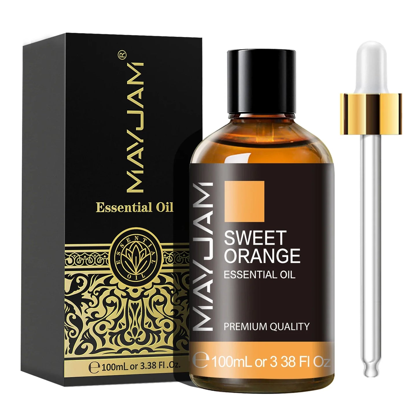 MAYJAM 100ml Essential Oil with Dropper - Sandalwood, Lavender, Eucalyptus & Vanilla for Humidifiers & Candles