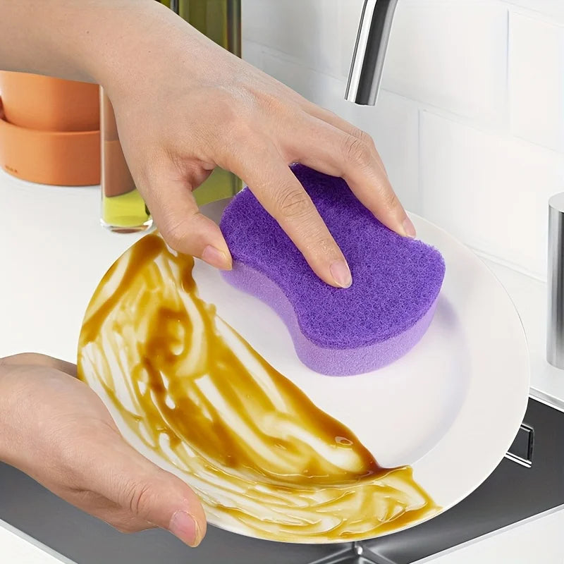12PCS Heavy Duty Kitchen Dishwashing Sponges – Multi-Purpose Cleaning Scrub Sponges for Home Use