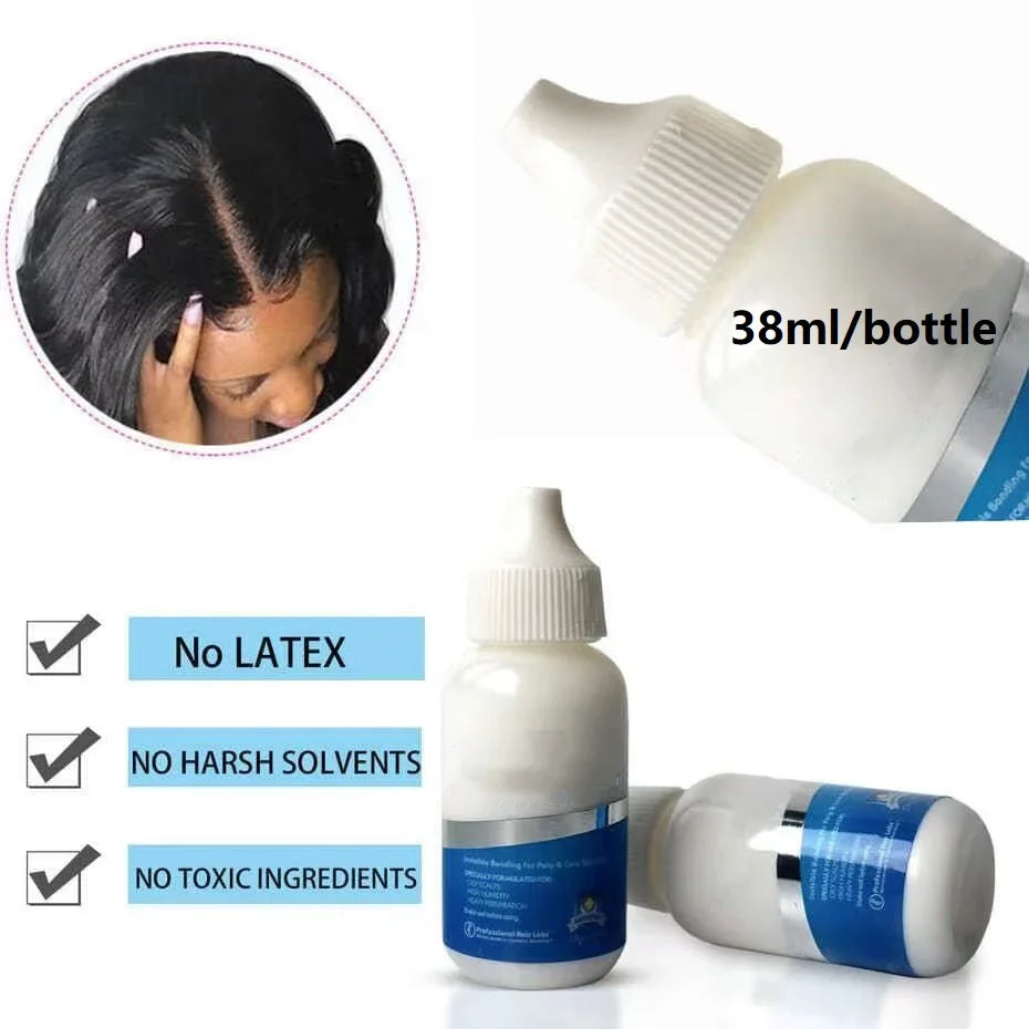 GHOSTBOND 1.3oz Hair Replacement Adhesive — Invisible Wig Glue, Water & Oil Resistant, Non-Toxic Bonding Solution