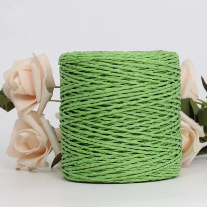 Raffia Straw Yarn - 100g Handmade Crochet Material for Summer Hats, Bags & DIY Handcraft Projects