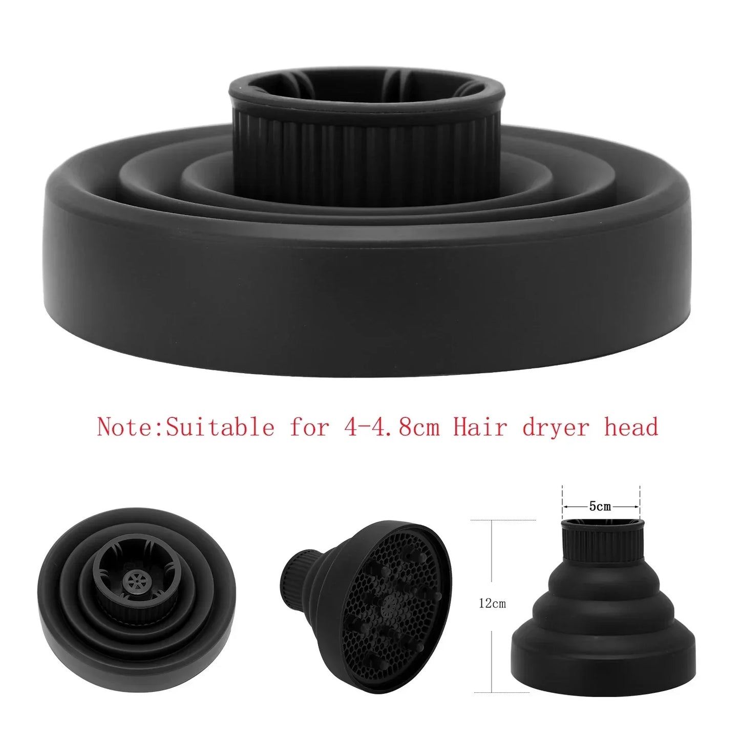 Universal Hair Curl Diffuser Cover: Suitable for 4-4.8cm Hairdryer - Curly Drying Blower Hair Styling Tool Accessories