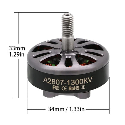 4PCS Angel A2807 KV1300/1500/1700 Brushless CW Motors – 6S/5S/4S for 7-inch Long Range FPV Drones