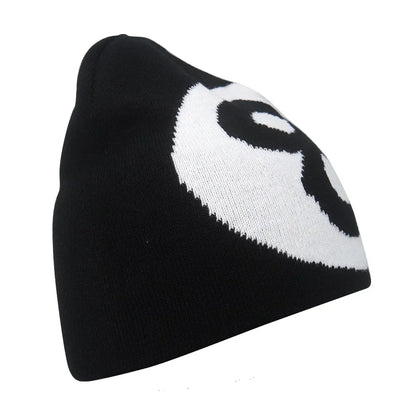 Y2K Letter Knitted Beanie Cap – Unisex Winter Autumn Warm Ski Skullcap, Hip Hop Streetwear Ear Cover Hat for Men & Women