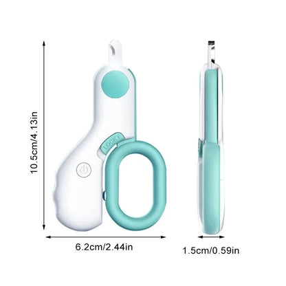 LED Light Pet Nail Clipper Cutter: Professional Claw Trimmer with Safety Lock - Grooming Tool Kit for Cats, Dogs, and Other Animals