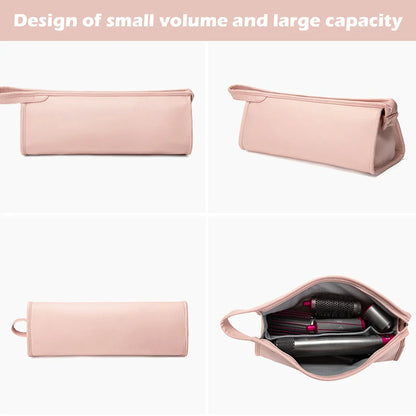Waterproof PU Leather Hair Dryer Carrying Case - Portable Storage Bag for Dyson, Ideal for Travel and Safekeeping