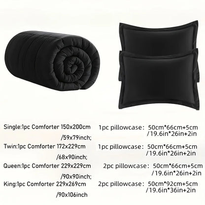 Full Size Bed Comforter Set – Soft Breathable All-Season Bedding with 1 Comforter & 1-2 Pillow Shams, Machine Washable