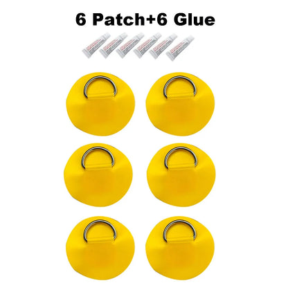 6.5CM D-Ring PVC Patch – Inflatable Boat, Kayak, SUP, Dinghy & Canoe Rope Ring Attachment