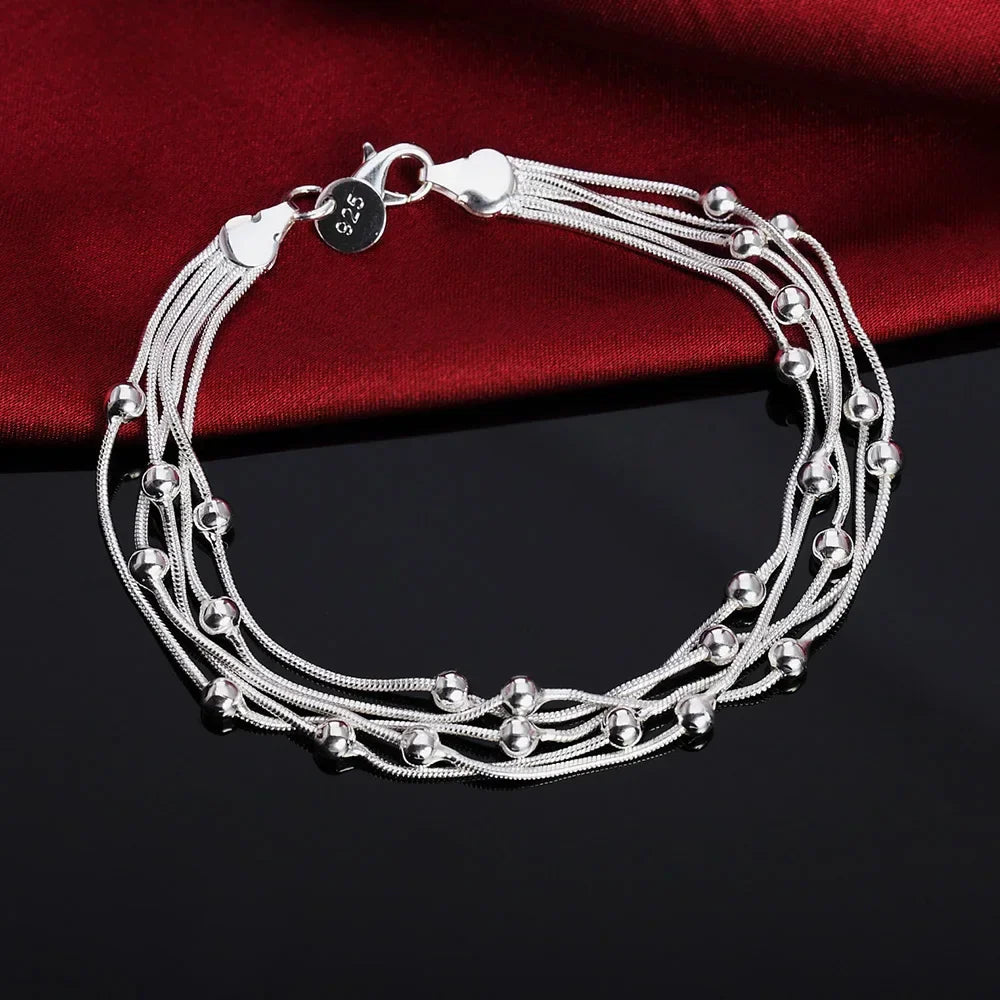 Fine 925 Sterling Silver Chain Bracelet – Solid Charm Jewelry for Women & Men, Party, Wedding & Fashion Gift