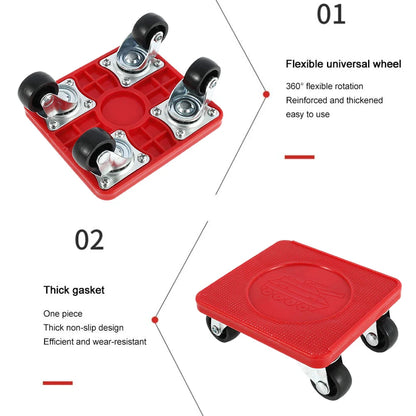 Heavy-Duty Furniture Mover Set: Transport Lifter with 360° Rotation Universal Wheel - Ideal for Moving Heavy Objects, Hand Tools Included