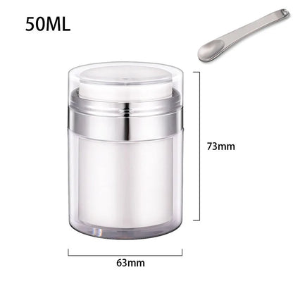 15/30/50g Empty Airless Pump Jar — Refillable Acrylic Vacuum Bottle for Makeup, Lotion & Cosmetics
