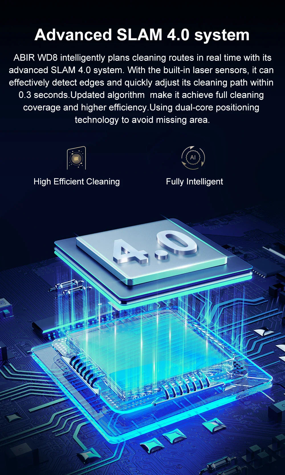 ABIR WD8 Robot Window Vacuum Cleaner – Dual Ultrasonic Spray, APP & Remote Control, Smart Home Glass Mop & Auto Wall Cleaning Robot