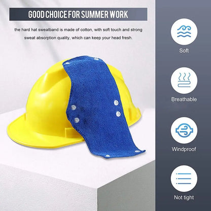 6PCS Outdoor Safety Helmet Lining Pads – Soft Snap-On Sweat Bands for Hard Hats | Summer Workplace Accessories