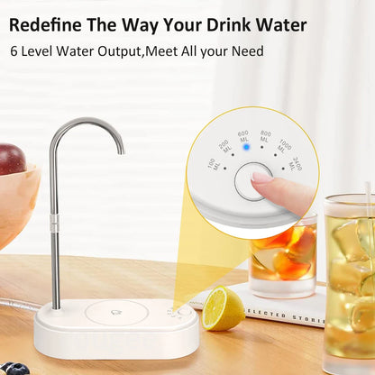 Electric Water Pump Dispenser — Automatic Gallon Bottle Pump for Home & Office, Portable Cold Water Pump