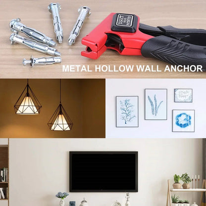 Molly Bolts Heavy Duty Drywall & Plaster Wall Anchors Kit — Hollow Wall Anchors with Setting Tool, Metal Anchors & Screws