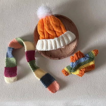 17cm Labubu Plush Doll Clothes – Macaron Outfit, Hair Accessories, DIY Clothing for V1 V2 Dolls & Kids Gift