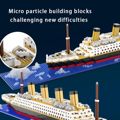 Titanic Building Block Model - Giant Cruise Ship Assembly Puzzle Toy for Kids & Collectors