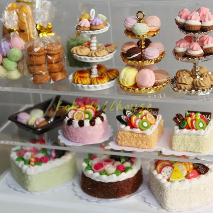 1/12 Miniature Dollhouse Cake – Pretend Play Dessert Toy for Blythe & BJD Dolls