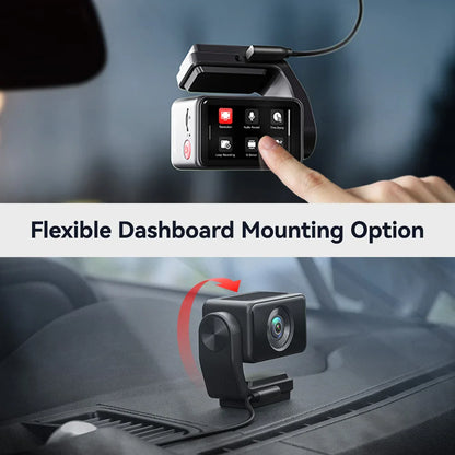 REDTIGER A4 4K Dash Cam Front & Rear – GPS, 5G WiFi, Touch Screen, Night Vision, 24H Parking Mode & Voice Control Drive Recorder