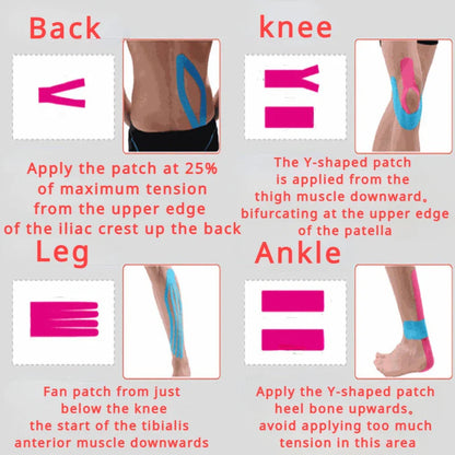Sports Tape Muscle Patch - 5cm x 5m Lift Chest Tape, Anti-Sagging Knee & Elbow Stretch Fitness Brace