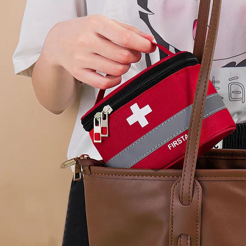 Portable First Aid Kit - Travel Medicine and Medication Storage Bag