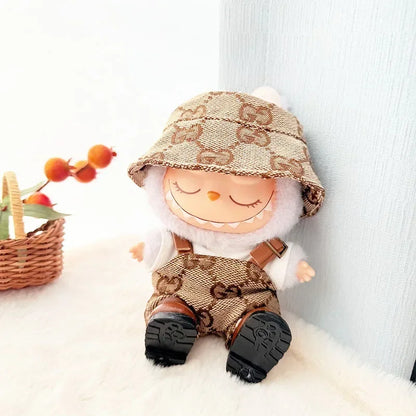 Anime Labubu Doll Clothes — Fashion Overalls for Labubu Idol V1/V2, 15/17cm Plush Doll Clothing Accessories, In Stock