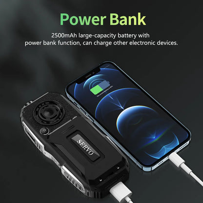 SERVO F4 Mobile Phone - Triple SIM Card, Magic Voice, Power Bank, Flashlight, FM Radio - Large Button GSM 2G Cellphone, Affordable Option for Elderly