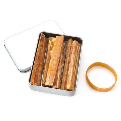 Fatwood Sticks Kit with Box – Hand Cut for DIY Crafts, Gifts, Wrapping & Survival Decor