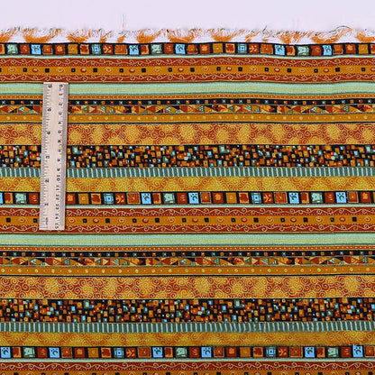 Striped Cotton Linen Upholstery Fabric - Bohemian Textile for Sofa Covers, Dresses, Pillowcases & Quilts
