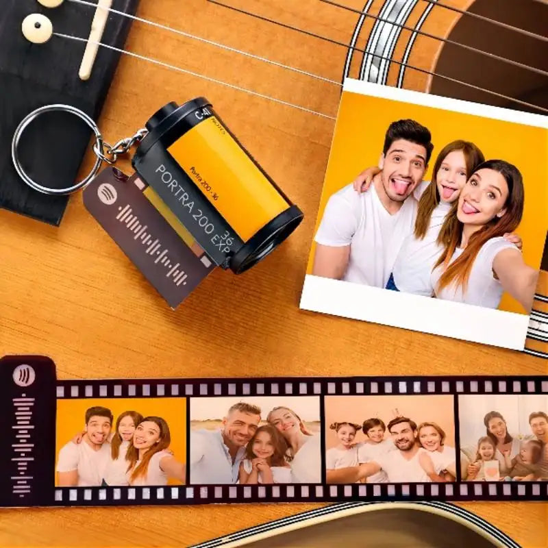 HIBODY Time Film Album Spotify Keychain — Creative Valentine's Day, Birthday, Graduation Gift & Commemorative Ornament