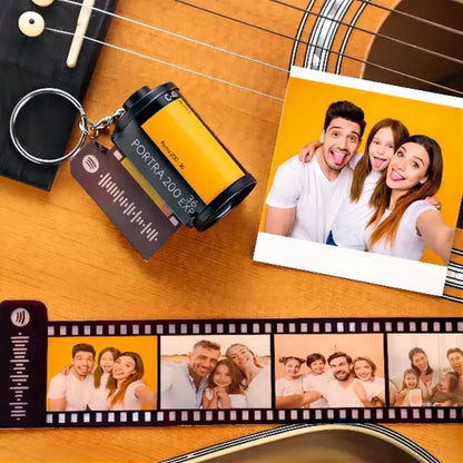 HIBODY Time Film Album Spotify Keychain — Creative Valentine's Day, Birthday, Graduation Gift & Commemorative Ornament