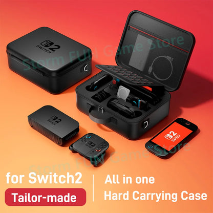 All-in-One 2025 Switch 2 Large Storage Case – Waterproof EVA Hard Carrying Bag for Mario Accessories
