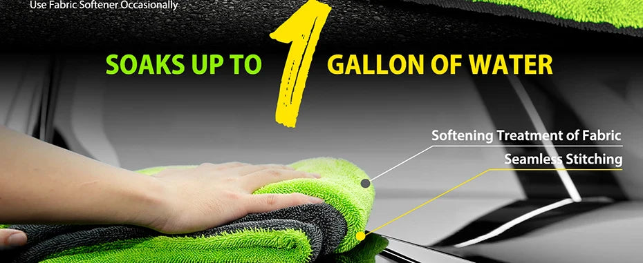 1400GSM Heavy Duty Car Drying Towel — 60x120cm Oversized Double-Sided Super Absorbent Scratch-Free Cleaning Cloth