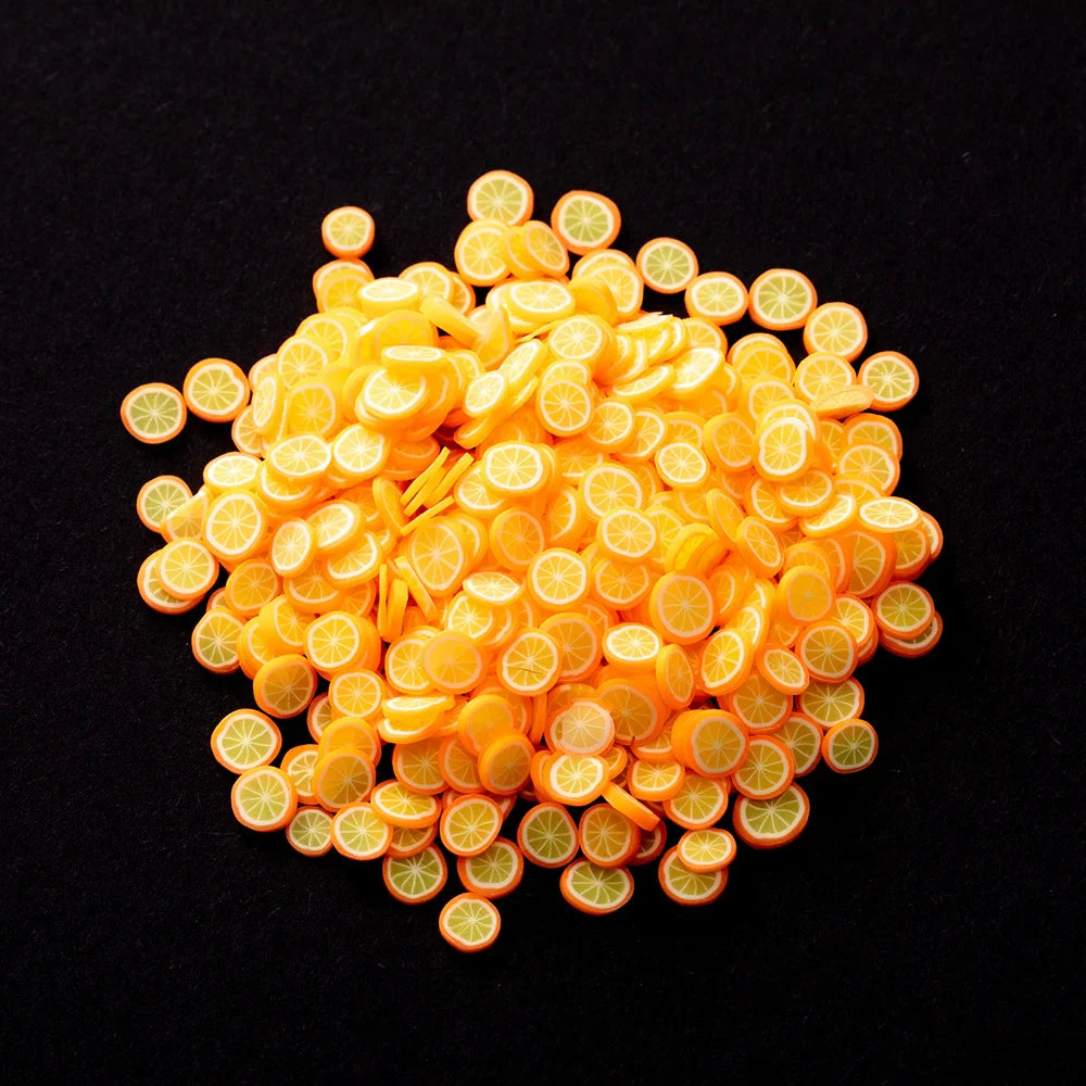 1000PCS Polymer Clay Fruit Slices – Resin DIY Craft Supplies for Jewelry, Epoxy, Silicone Mold & Cellphone Decoration