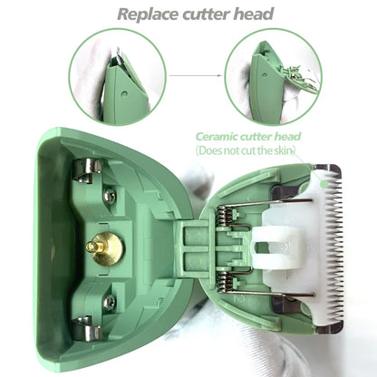 Men's Body Hair Trimmer and Shaver - Electric Groin and Pubic Groomer with Replaceable Ceramic Blade, Waterproof Clipper