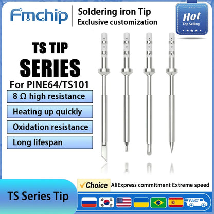 Pine64 TS100 TS101 Soldering Iron Tips – Replacement for Pinecil V2 & TS Series Models, B2 ILS BC2