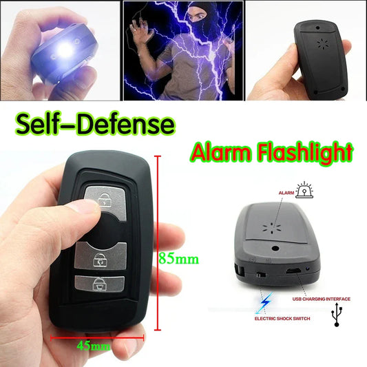 Mini Car Key Stun Gun — Portable Self-Defense Pendant for Outdoor Use