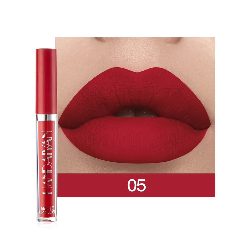 HANDAIYAN 6-Piece Matte Lipstick Set – Waterproof, Long-Lasting, Non-Stick Cup Korean Makeup for Women