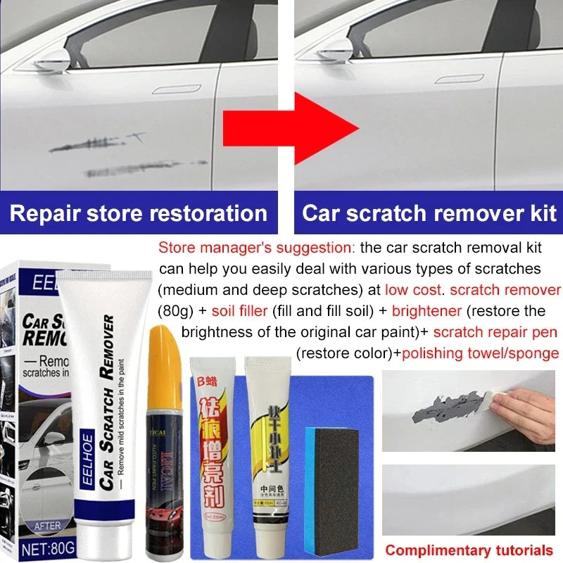 Car Scratch Remover - Auto Swirl Remover, Scratch Repair Polishing Tools, Body Grinding Compound, Anti-Scratch Wax Care