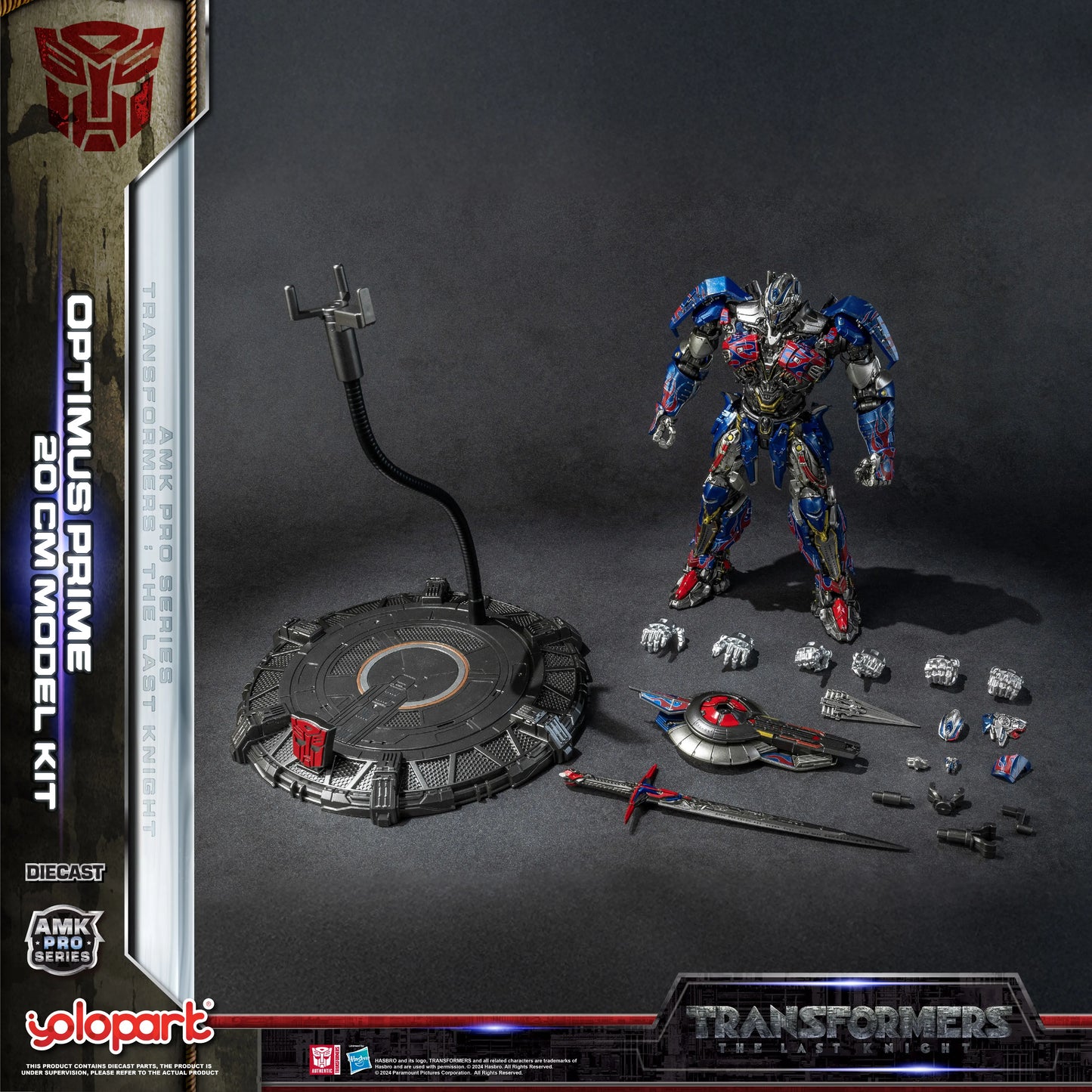 YOLOPARK Transformers Model – The Last Knight AMK PRO 20cm Optimus Prime Action Figure Toy for Boys & Men