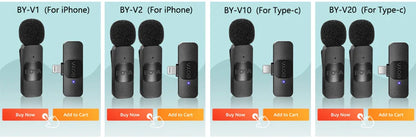 BOYA BY-V Wireless Lavalier Microphone – Professional Mini Mic for iPhone, iPad, Android, Live Broadcast, Gaming, Recording & Vlog