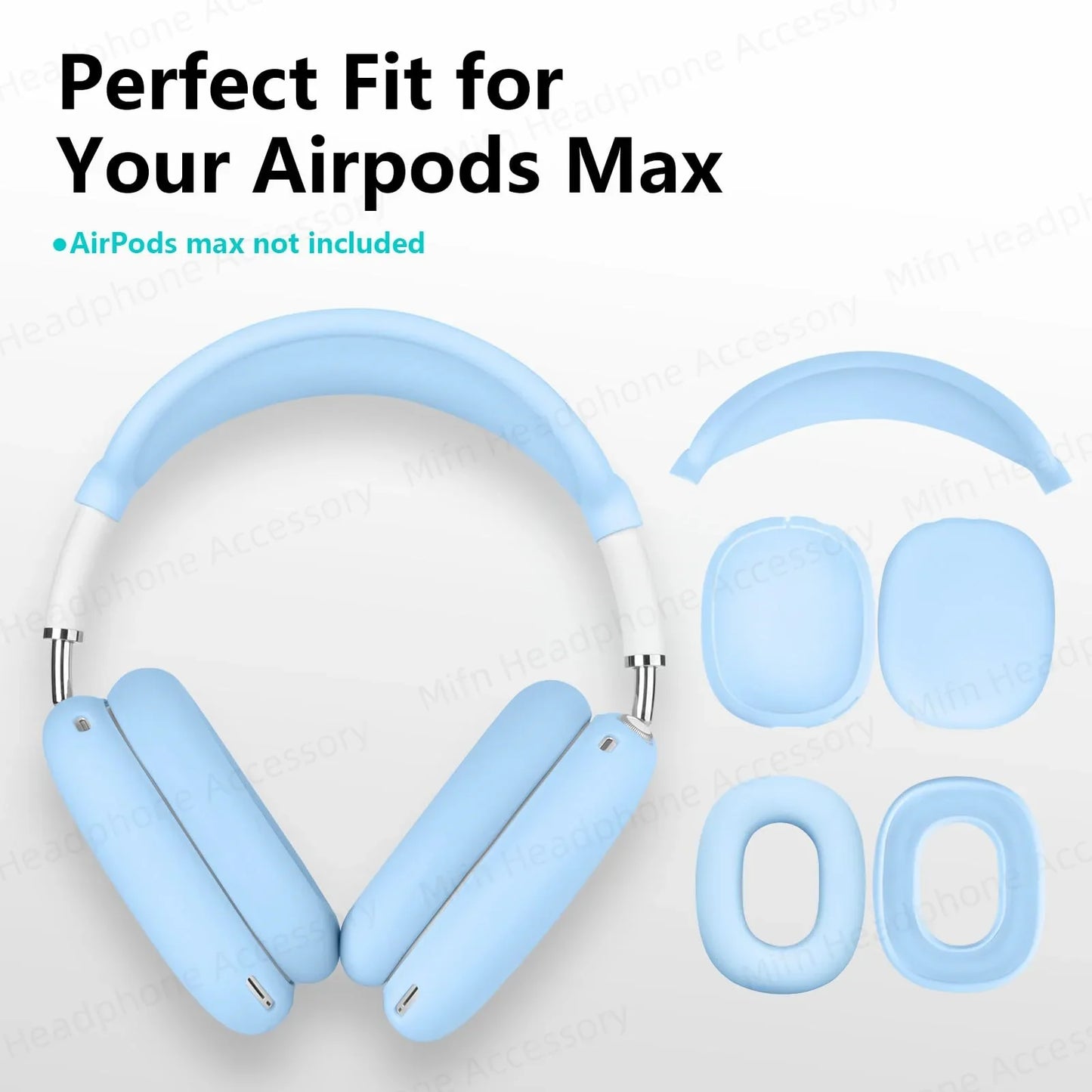 Silicone Protective Case for AirPods Max 2024 – Ear Protection Earmuff Cover for Headphones
