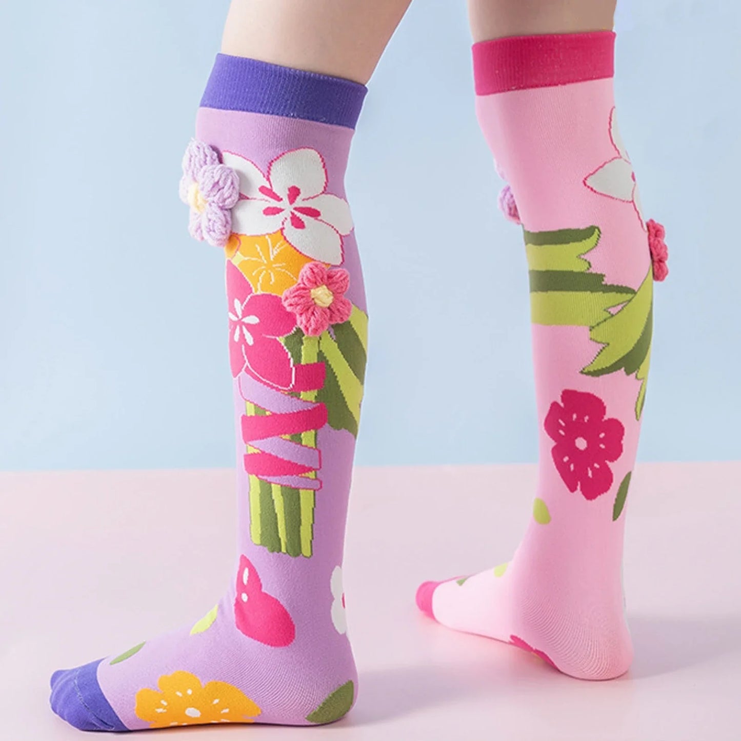 Cute 3D Cartoon Animal Knee-High Socks – Dog, Rabbit & Penguin Long Socks for Kids Party & Festival