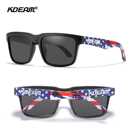 KDEAM Photochromic & Polarized Sunglasses - Category 3 Polarization, Unique Frame Surface Eyewear for Men & Women with Case