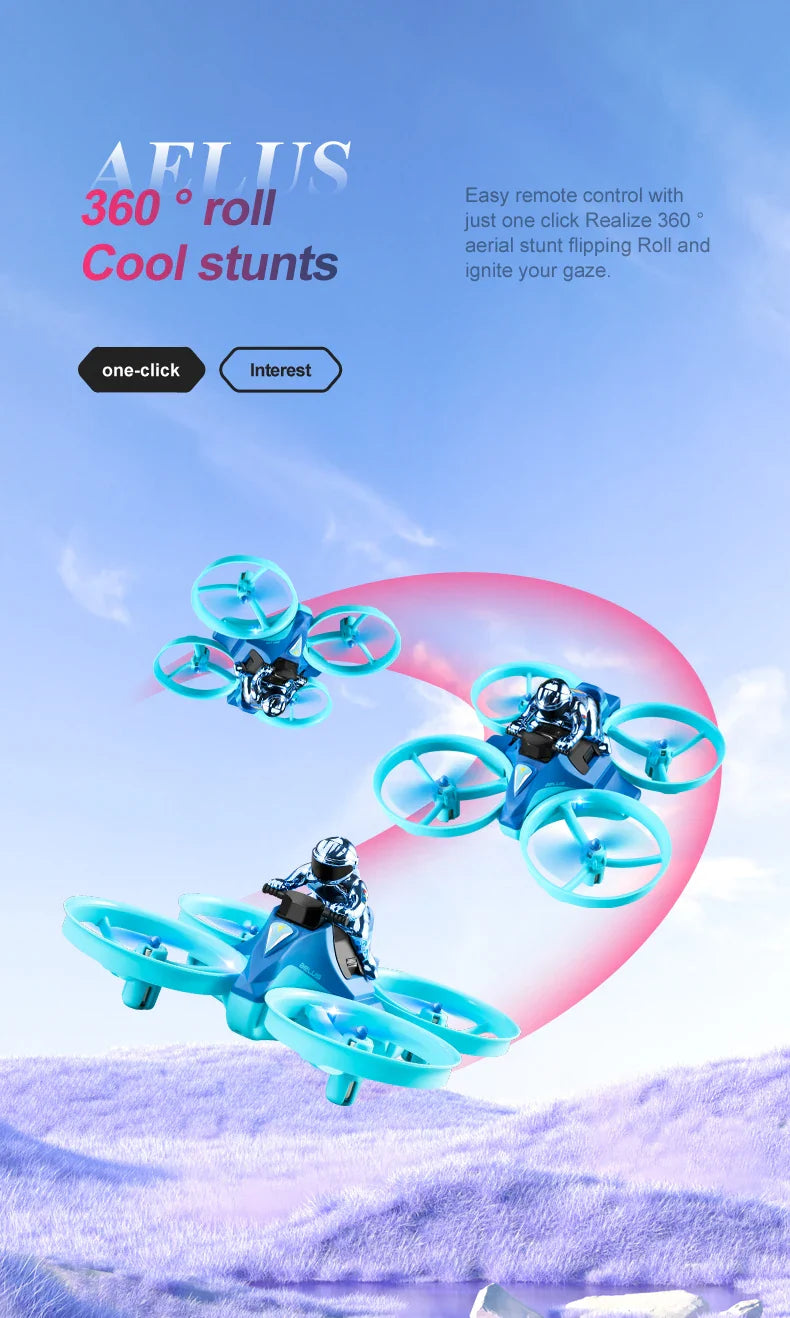 4DRC Mini RC Drone – 3-in-1 Sea, Land & Air Quadcopter with Altitude Hold, Headless Mode & 2.4G Remote Control Helicopter Toy