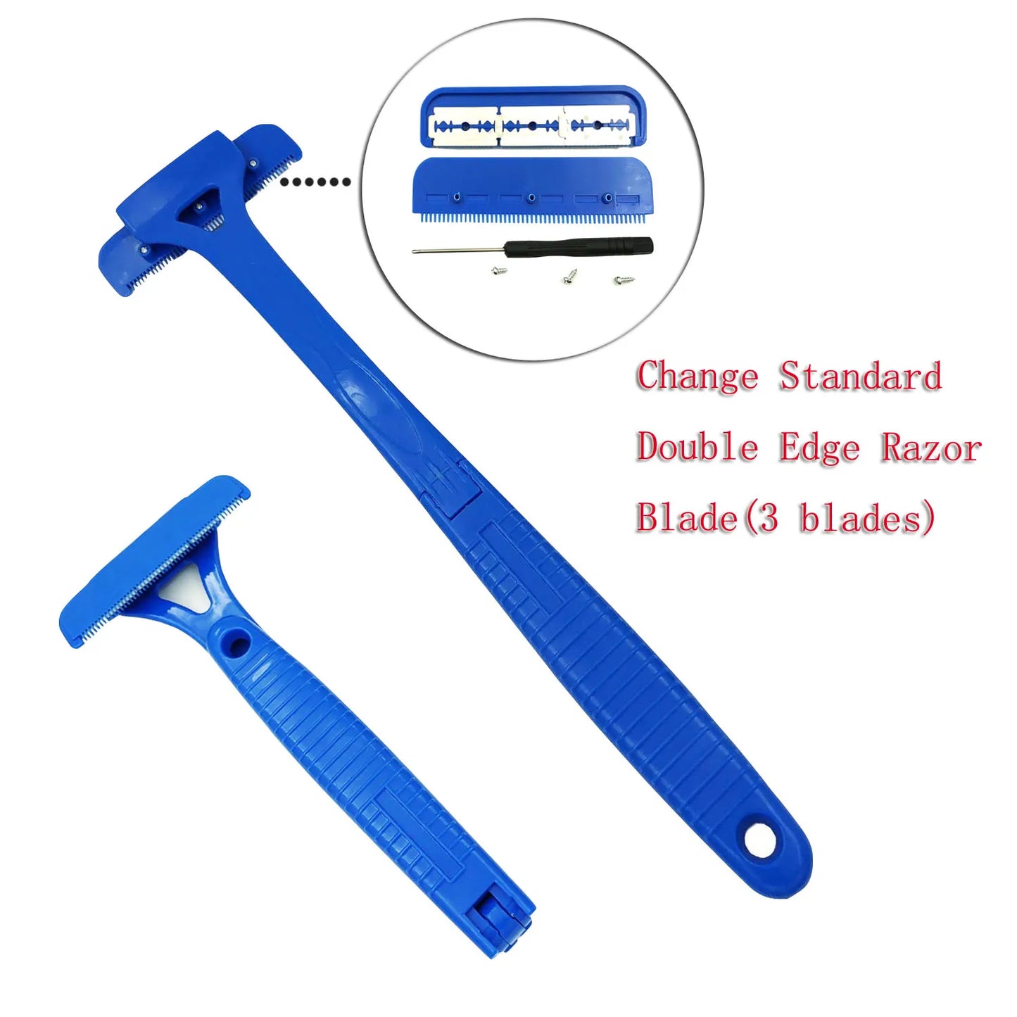Men’s Back Shaver Razor – Safety Long Handle Foldable Hair Trimmer for Body, Legs & Back Hair Removal