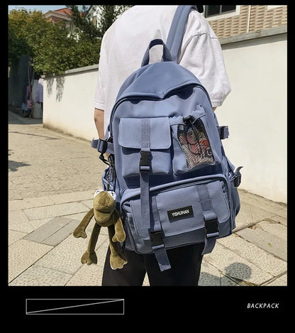 Multifunctional Teen Laptop Backpack – High-Quality Canvas School Bag for Boys & Girls
