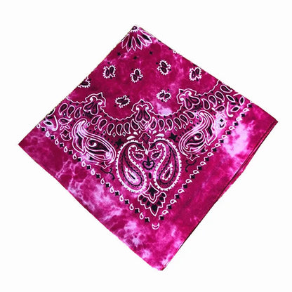 Unisex Cotton Bandana – Paisley Cowboy & Biker Headband, Wrist Wrap & Hair Scarf for Men & Women